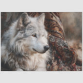 Persian Rug White Wolf Portrait 薄葉紙 (正面)