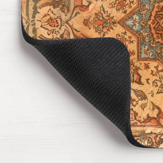 Persian Tabriz Rug Style  Light Warm Tones マウスパッド (コーナー)