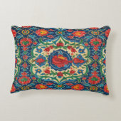 Persian Tile Art Throw Pillow – Colorful Tradition アクセントクッション (裏面)