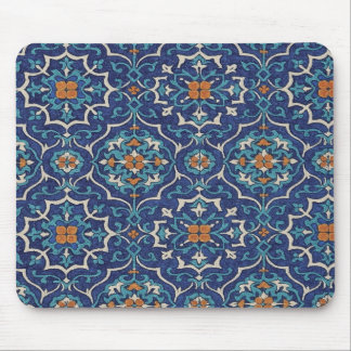 Persian Tile Pattern Mouse Pad – Elegant Blue Geom マウスパッド