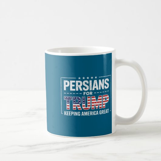 Persians For Trump Keeng America Great  コーヒーマグカップ (右)