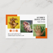 Persimmon 3モダン写真ソーシャルメディアネイルアーティスト 名刺 (正面)