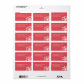 Persimmon Hibiscus花カスタム住所 ラベル (フルシート)