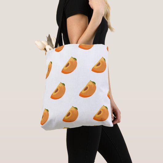 Persimmon pattern isolated on a white background. トートバッグ (クローズアップ)