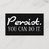 Persistあなたはそれを行うことができるライフコーチホワイトテンプレート 名刺 (正面)