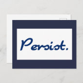 Persist Blue勇気付けられる ポストカード (正面/裏面)