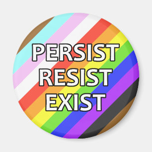 Persist/Resist/Existプライド冷蔵庫用マグネット マグネット