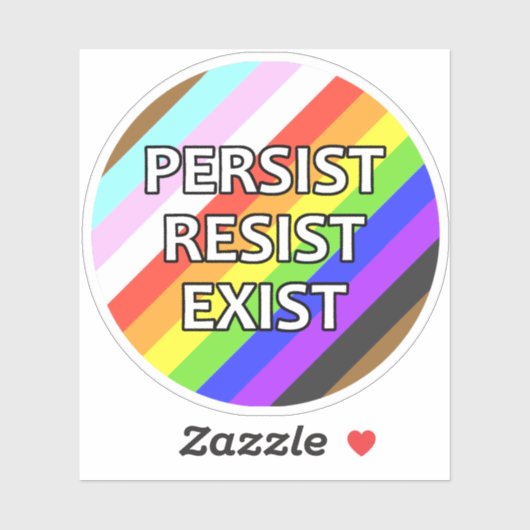 Persist/Resist/Exist Round Vinylシール シール (シート)