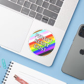 Persist/Resist/Exist Round Vinylシール シール (ノートパソコンとiPhone)