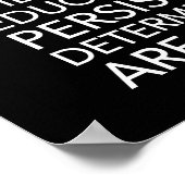 Persistence – 成功、ハッスル、ジムやる気を起こさせる ポスター (角)