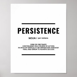 Persistence | Motivational Quote ポスター