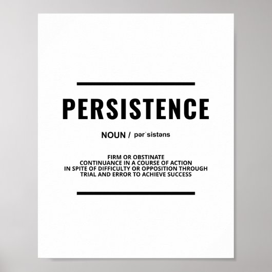 Persistence | Motivational Quote ポスター (正面)