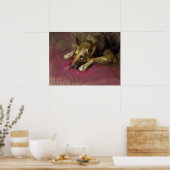 Persistent German Shepherd by Marino Lenci ポスター (キッチン)