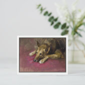 Persistent German Shepherd by Marino Lenci ポストカード (スタンド正面)