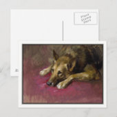 Persistent German Shepherd by Marino Lenci ポストカード (正面/裏面)