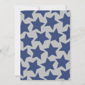 Persoanal Touchdownネイビーブルーサッカーベビーシャワー 招待状 (裏面)