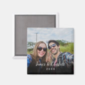 Persoanized写真と名前の好意 マグネット (正面/裏面)