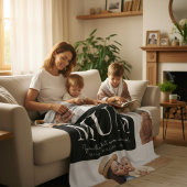 persoanlishmum gives白黒4写真 フリースブランケット