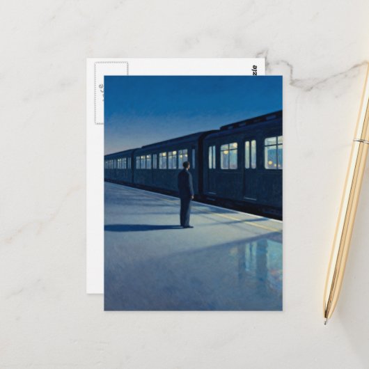 Person at The Vintage Train Station ポストカード (正面/裏面インサイチュ)