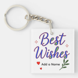 Person Best Wishes Acrylic Keychain – Add a name キーホルダー