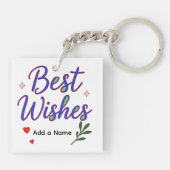Person Best Wishes Acrylic Keychain – Add a name キーホルダー (裏面)