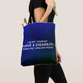 Person First Disability トートバッグ (クローズアップ)