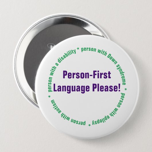Person First Language バッジ (正面&裏面)