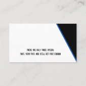 Person Riding Deep Blue Sports Bike | Motorcyclist 名刺 (裏面)