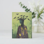 Person With Birds on Their Head  ポストカード (スタンド正面)