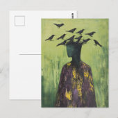 Person With Birds on Their Head  ポストカード (正面/裏面)