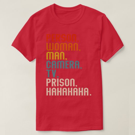 Person Woman Camera Tv刑務所ハハハレトロ2 Tシャツ (デザイン正面)
