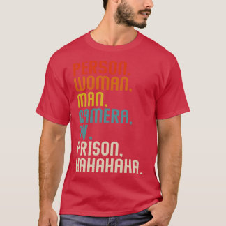 Person Woman Camera Tv刑務所ハハハレトロ2 Tシャツ