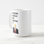 Person Woman Camera TV おもしろい Trump コーヒーマグカップ (正面左)