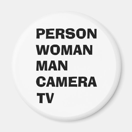 Person Woman Camera TV おもしろい Trump マグネット (正面)