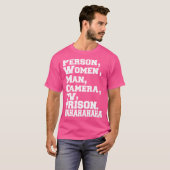 Person Woman Camera TV Prison Haha H Tシャツ (正面フル)