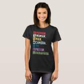 Person Woman Camera TV Prison Haha Tシャツ (正面フル)