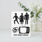 PERSON WOMAN CAMERA TV Stable Genius ポストカード (スタンド正面)