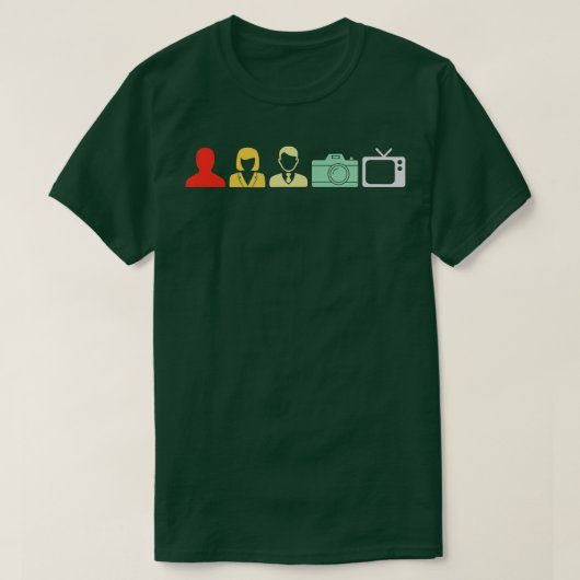 Person Woman Man Camera TV - 2 Tシャツ (デザイン正面)