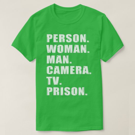 Person Woman Man Camera TV Prison - 2 Tシャツ (デザイン正面)