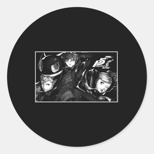 Persona 5キャラクター（長方形） ラウンドシール (正面)