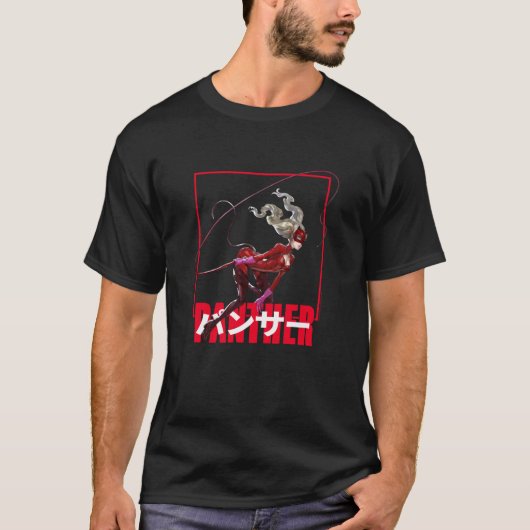 Persona 5 Panther Ann with Kanji RPG Video Game Tシャツ (正面)