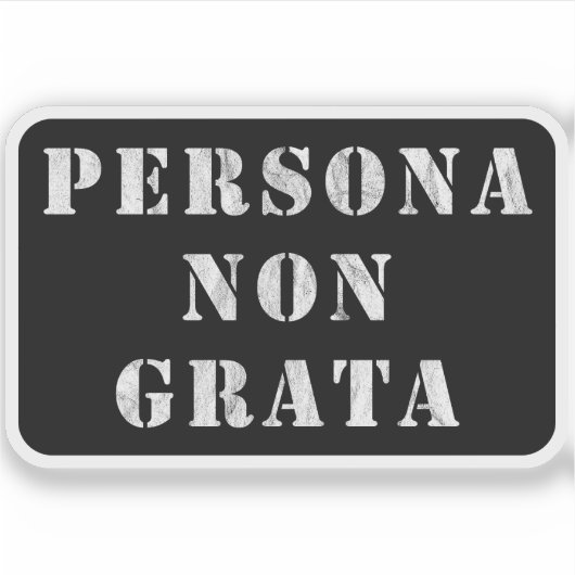 Persona Non Grata (ヴィンテージ ホワイト) シール (正面)