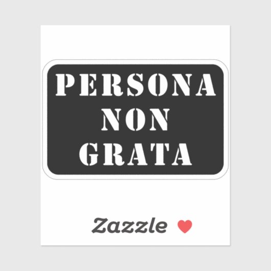 Persona-non-grata (白) シール (シート)