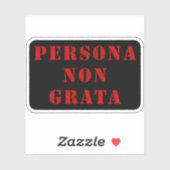 Persona Non Grata (vintage red) シール (シート)