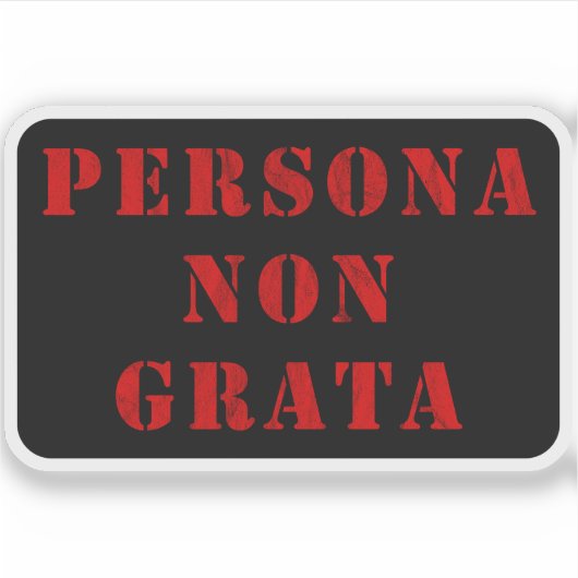 Persona Non Grata (vintage red) シール (正面)