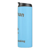 PersonaIfied I Pooped Today Poo Emoji on Blue タンブラー (回転右)