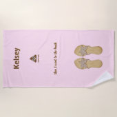 PersonaIfied I Pooped Today Poo Emoji on Blue ビーチタオル (正面)