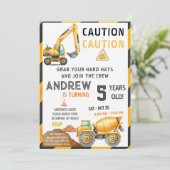 Personal A Contemporary Construction Birthday Bash 招待状 (スタンド正面)