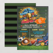 Personal All Star Birthday For kid Invitation  招待状 (正面/裏面)