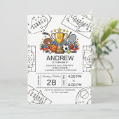 Personal All Star Sports Birthday Invitation 招待状 (スタンド正面)